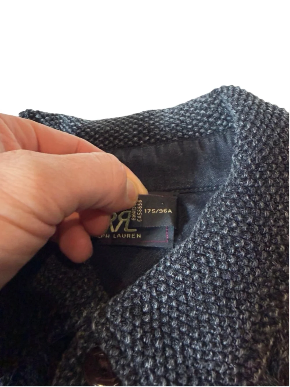 RRL Ralph Lauren Jacquard Julius Shirt Jacket Black Indigo Men’s M